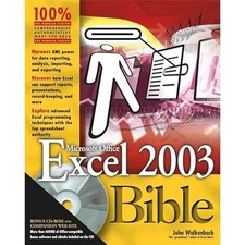 Microsoft Office Excel 2003 Bible 1st Edition by John Walkenbach Paperback Book