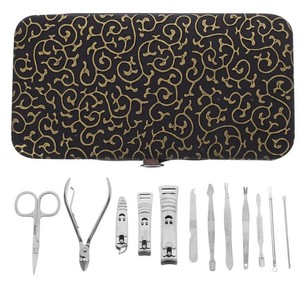 12 Ensemble de manucure en acier inoxydable Pcs pour homme