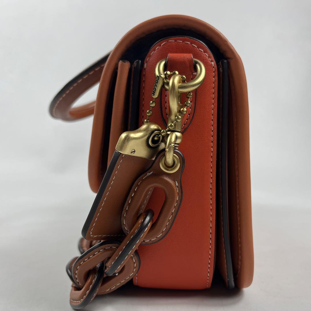 Coach C6860 Color Block Leather 2Way Top Handle Bag 8.3 Coach C6860 Color Block Leather 2Way Top Handle Bag 8.3