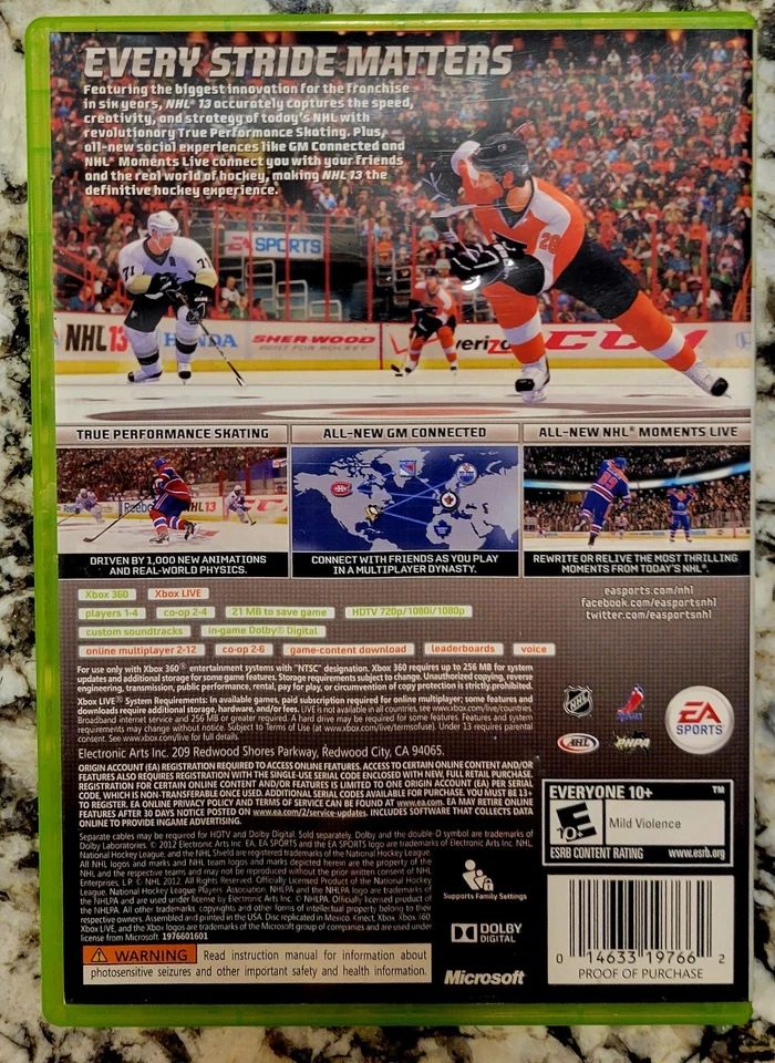 XBOX 360: NHL13 HOCKEY CIB COMPLETE VG COND FAST SHIPPING, GET THIS QUICK - Image 2 of 4