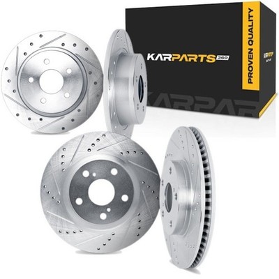 For Mitsubishi Eclipse 1990-1993 Rotors | Silver | Drilled And Slotted Rotor