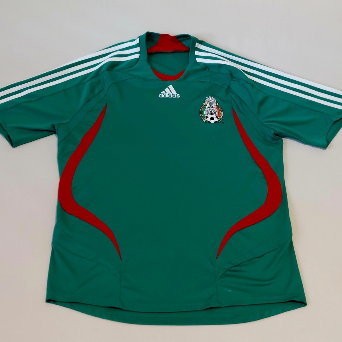 MEXICO 2007-8 HOME FOOTBAL SHIRT SOCCER JERSEY ADIDAS 642508 L