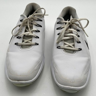 Men's Nike Lunar Control Vapor 2 Golf Shoes Size 11 White Black 899633-100 GOOD