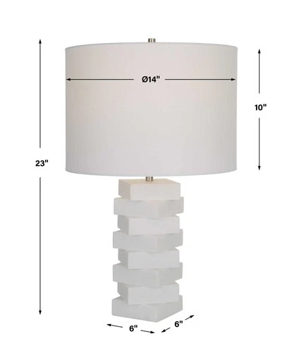 Uttermost 30164-1 Ascent 23" Tall Table Lamp - White - Picture 2 of 7