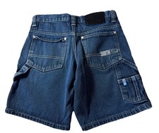 Vintage Y2K Southpole Carpenter Jean Shorts Youth Size10H Blue Denim