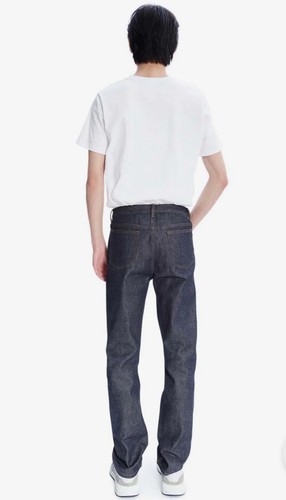A.P.C. Japanese Selvedge Denim Men Sz 36 Standard Jeans Indigo Wide Straight Leg - Picture 2 of 11