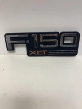 92 93 94 95 96 FORD F150 F-150 XLT SIDE FENDER EMBLEM LOGO BADGE SET OEM (1992)
