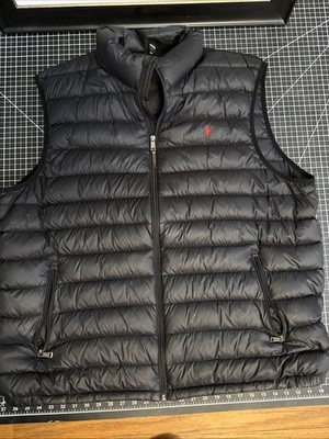 Polo Ralph Lauren Black Puffy Vest 2X Tall In Excellent Condition Smoke Free