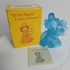 Mosser Glass Clown Gabby All The World Loves a Clown Series Sky Blue