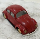 Tonka Vintage 1960s Rare VOLKSWAGEN Beetle Bug 8.5" Metal #52680 Rust Red Color