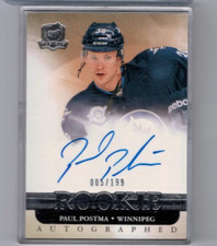 2011-12 Upper Deck The Cup Paul Postma Rookie Auto RC #'ed 005/199