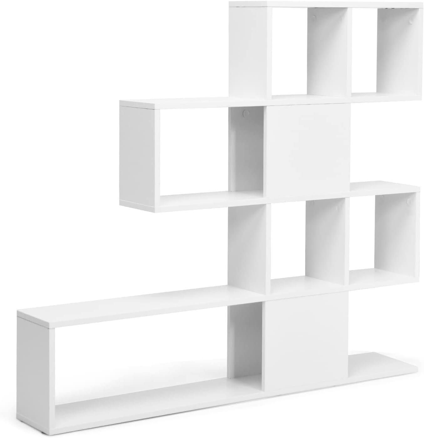 Bookshelf 4 Tier Ladder Storage Display Rack Freestanding Wooden Shelves Unit
