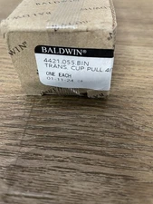 Baldwin 4421055BIN Transitional 4" Center-Center Cup Cabinet Pull - READ -