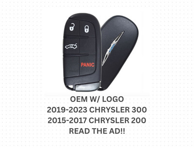 OEM MINT 2019-2023 CHRYSLER 300 4 BUTTON REMOTE KEY FOB 68394190 M3N-408213