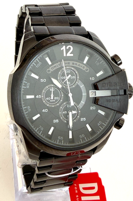 Diesel DZ4283 Mega Chief Mens Black Stainless Steel Chronograph