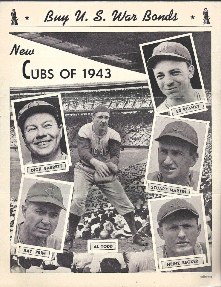 1943 Chicago Cubs News Newsletter 4/21/43 - Warneke Passeau cover - Image 4 of 4