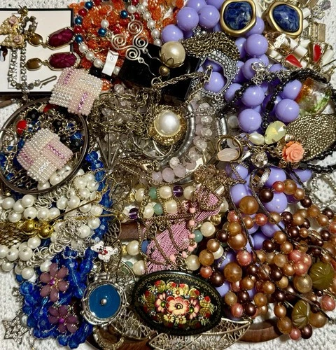 “Not-So Mystery” Lot 45+ Piece Costume Jewelry Vintage To Now-Get It All HUGE!