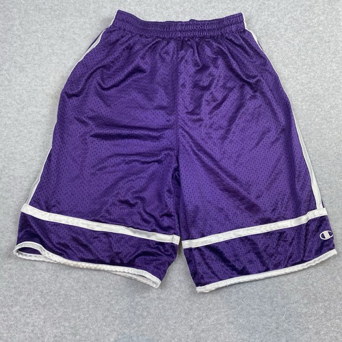 Champion Boys Youth Purple Mesh Activewear Basketball Shorts Size Large - Picture 1 of 9