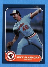 1986 Fleer #275 Mike Flanagan Baltimore Orioles