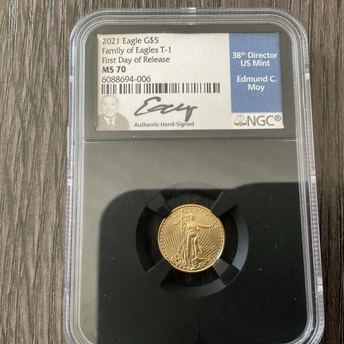 2021 gold eagle 1/10 oz FDI NGC MS70 type 1 #006