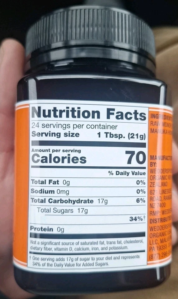 Wedderspoon - Miel de Manuka Monoflora Cruda - 17,6 oz (1,1 libras) Foto 2 de 4