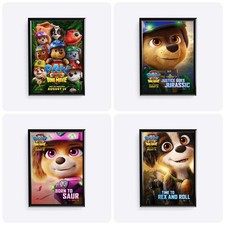 Paw Patrol Posters The Dino Movie 2026 Film Prints Dog Themed Kids Wall Art Room