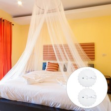 2 Sets Mosquito Net Holder Hooks White PU Material Ceiling Cup Support