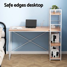 Artiss Computer Desk Shelf Home Office Study Table Oak 120CM — image 6