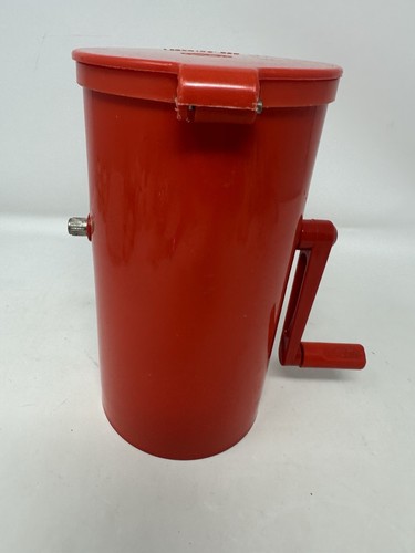 Table Rotary Cheese Grater Zester By Acea Red Made in Italy Vintage Quality - Picture 6 of 12