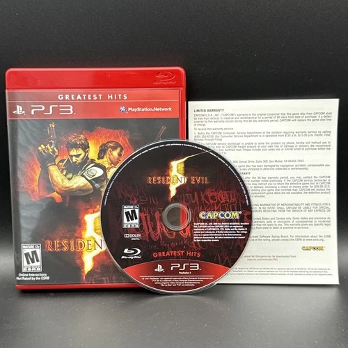Resident Evil 5 (2009) PlayStation 3 PS3 Greatest Hits *Tested & Works*