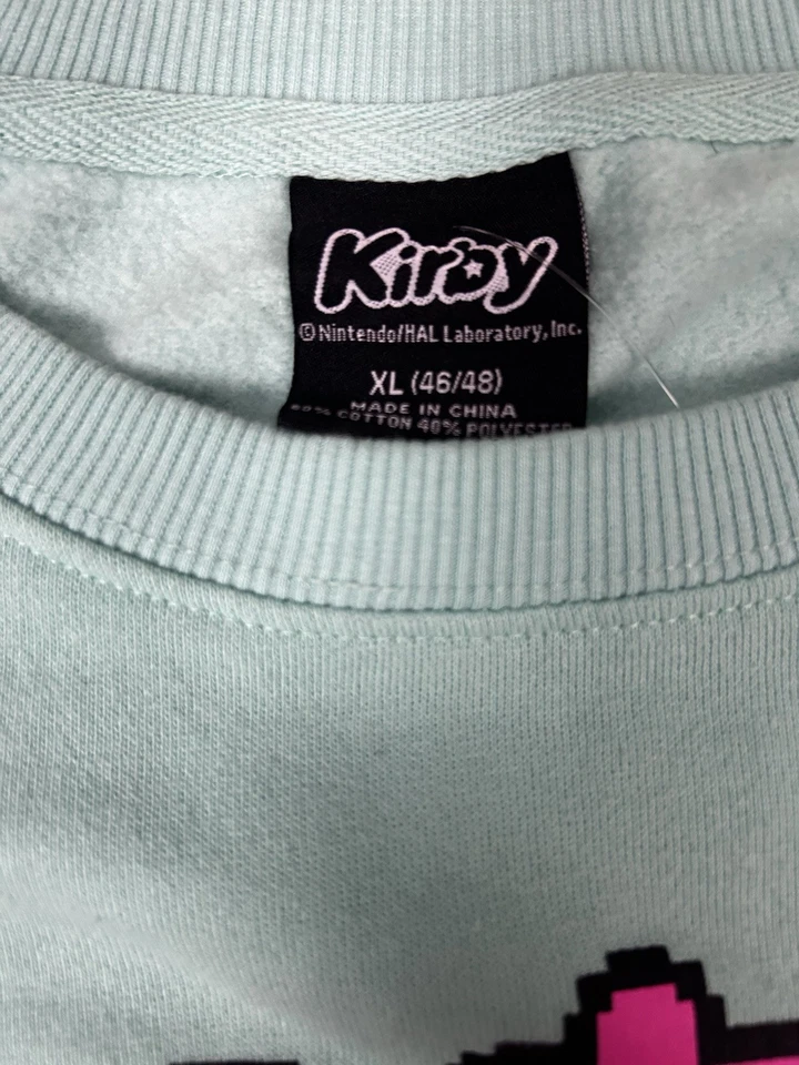 Kirby Nintendo Sudadera Gráfica Turquesa Talla XL/46-48 Unisex Foto 4 de 4