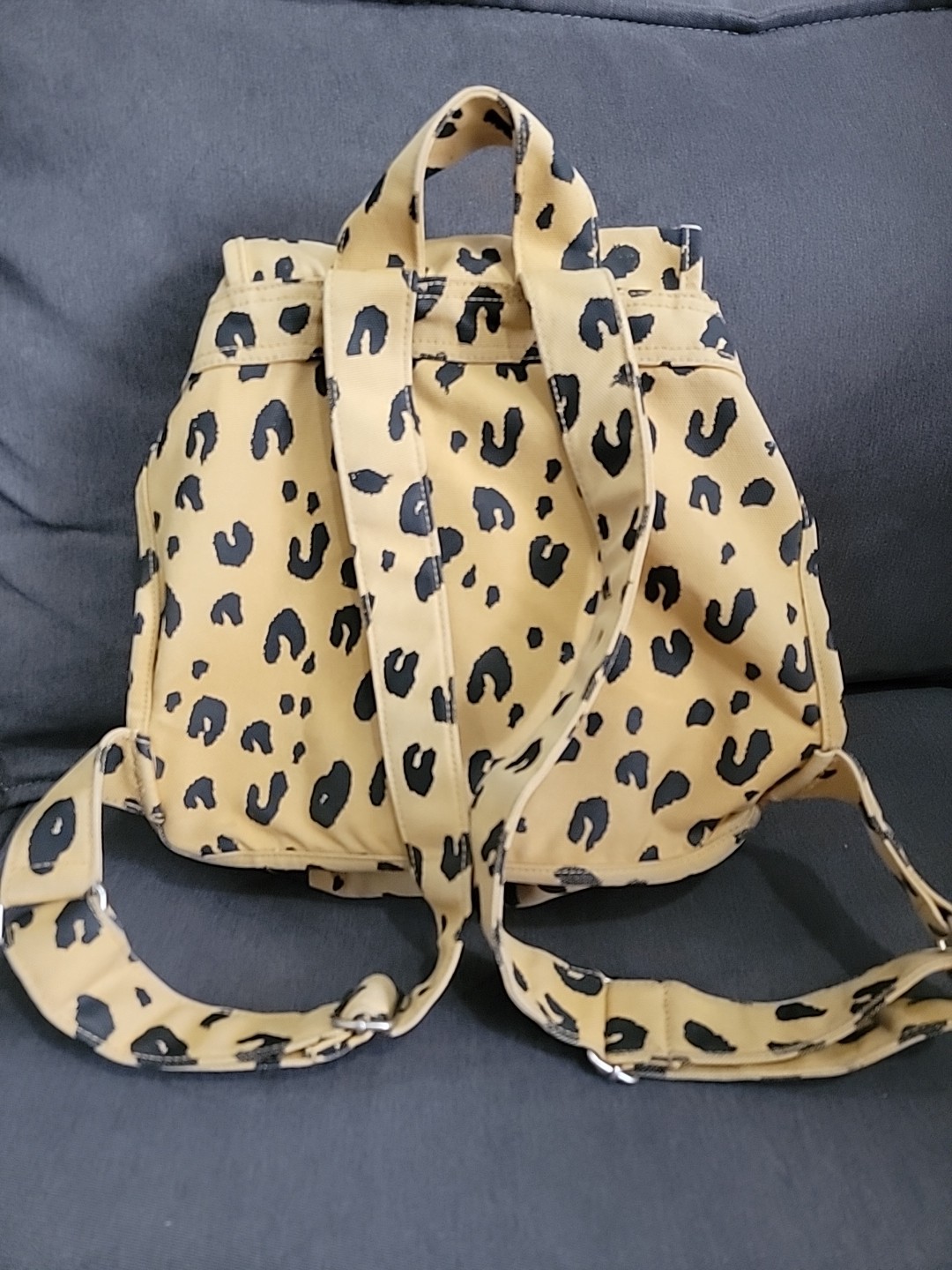 RARE! Baggu Leopard Print Drawstring Canvas Unise… - image 7