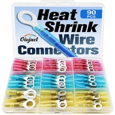 90Pcs Heat Shrink Wire Connectors Electrical Kit - Marine Automotive Wiring C...
