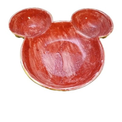 Mouse Head Shaped Ceramic Dish Painted Vanity Bowl Tray Jewelry Holder Decor 