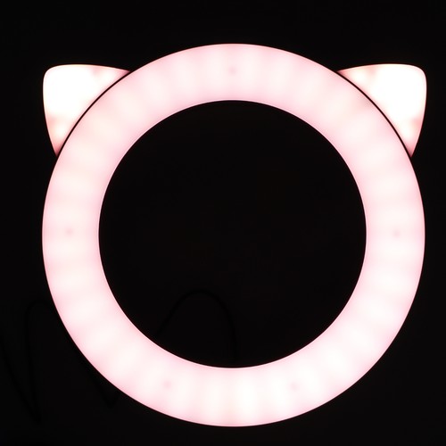 (Chat Rose)Studio Makeup Selfie LED Anneau Lumière Remplir Lampe Avec Clip - Photo 2 sur 12
