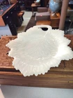 Fenton White Milk Glass Leaf Plate dish 1950's. Unmarked. Excellent shape