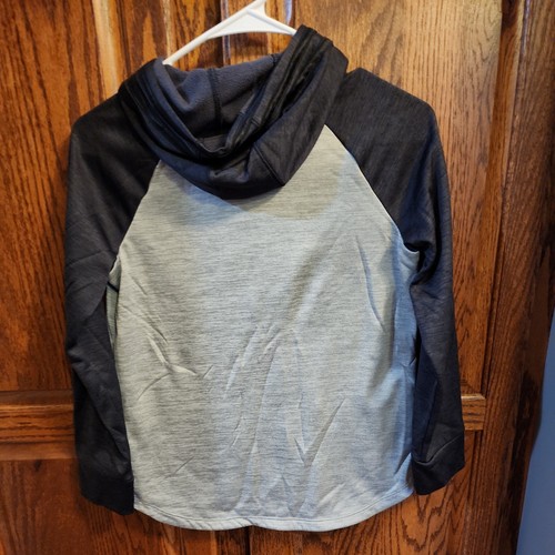 Kid's Black Grey Adidas Hoodie Size medium 10/12 - Picture 2 of 7