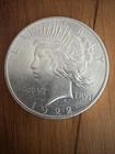 1922-d peace silver dollar, AU Very Nice Coin.                                58