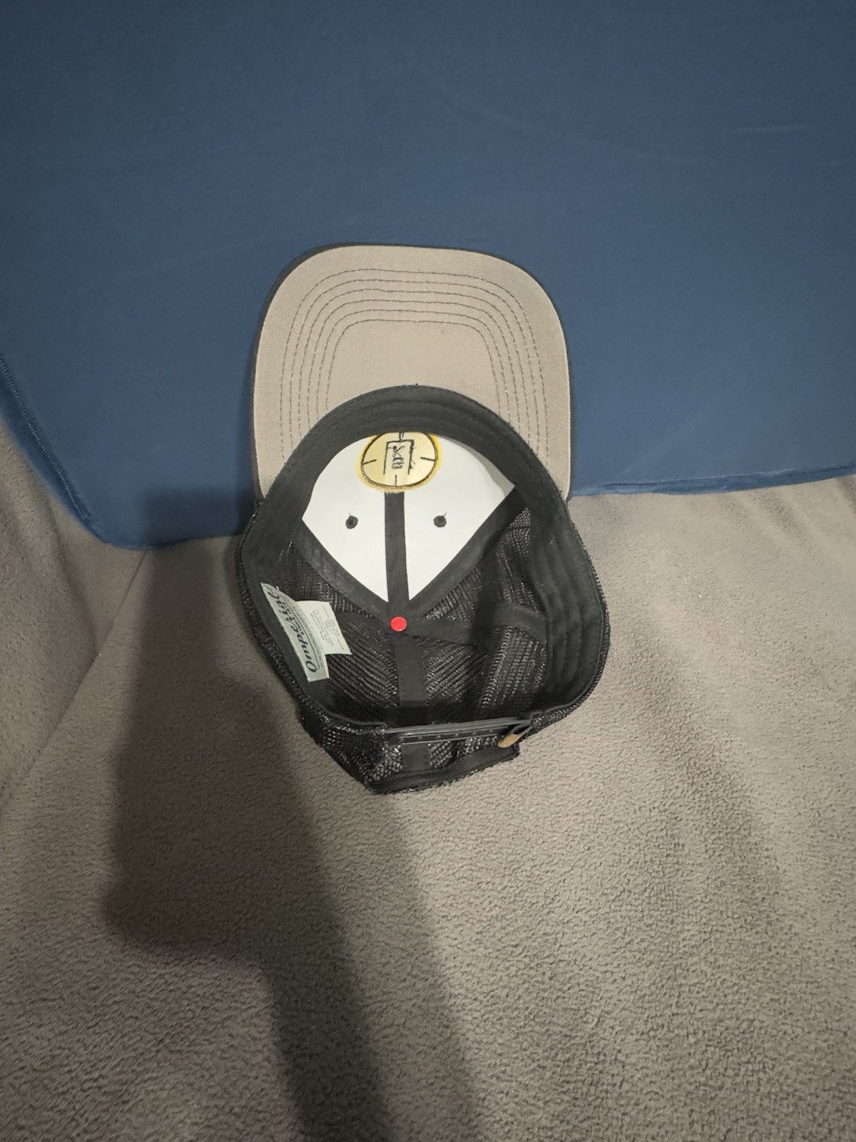 Monogram Patch Snapback Trucker Hat Gray OSFA Mes… - image 6