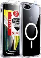 for Iphone Se-Case Clear: Iphone-8 Phone Cases with Screen Protector X2