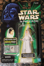 Hasbro Star Wars POTF CommTech Princess Leia w  Sporting Blaster Figure NIB