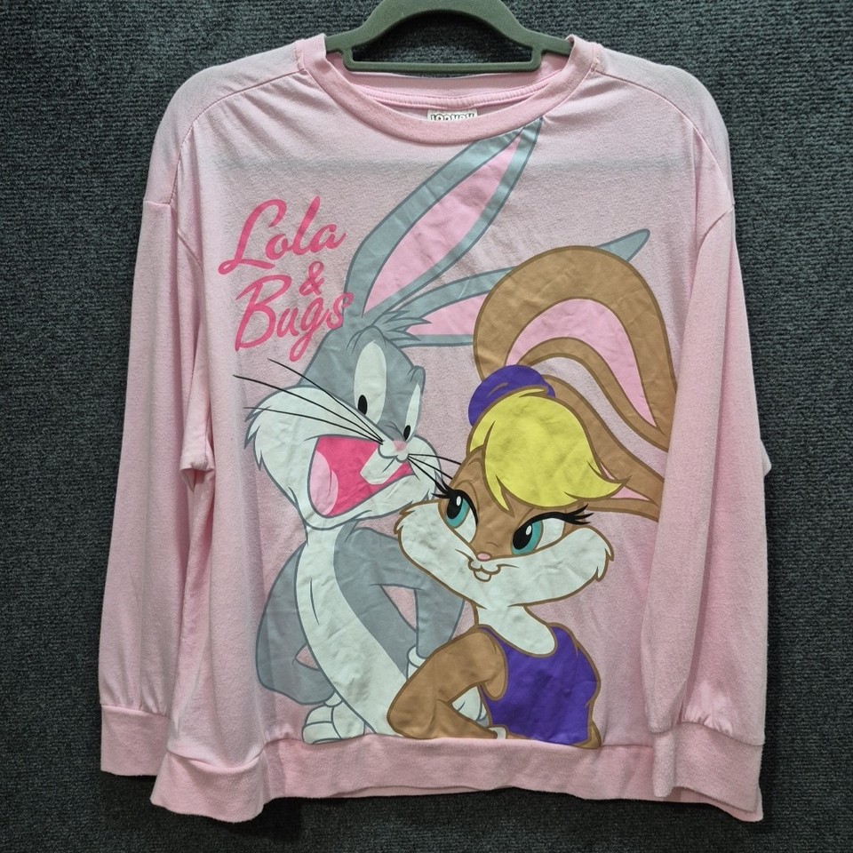 Looney Tunes 16 Bugs & Lola Graphic Tee Pink