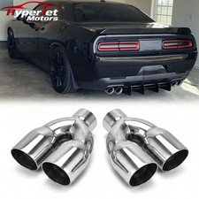 Dual 2.5 Inlet 3.5 Outlet 9 Quad Exhaust Tip For Dodge Challenger 2009-2023