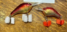 Lot 2 Rare Color RGOT or 1G Bagley DB2 & DB3 Lure Excellent Condition Bass Bait