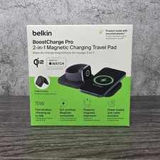 Belkin BoostCharge Pro 2-in-1 Magnetic Charging Travel Pad - iPhone Apple Watch