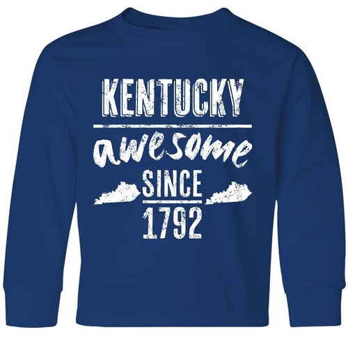 Inktastic Kentucky Is Awesome Since 1792 Youth Long Sleeve T-Shirt Frankfort Tee - Bild 1 von 4