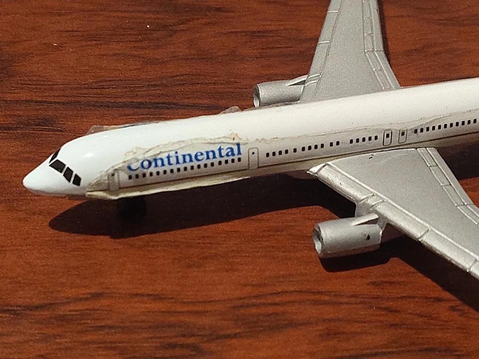 Raro avión diecast único Daron Realtoy Continental Airlines 5,75" difícil de encontrar Foto 2 de 4