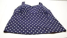 NEW Lands' End Navy/White Tankini Swimsuit Top 3X size 26W NWOT