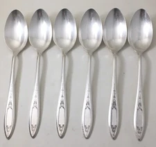 6 Oneida Ltd Wm A Rogers Debutante Grandeur Princess Teaspoons Flatware