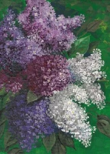 5x7 print of painting RYTA Lilac art Easter flower Spring garden folk country 🌺